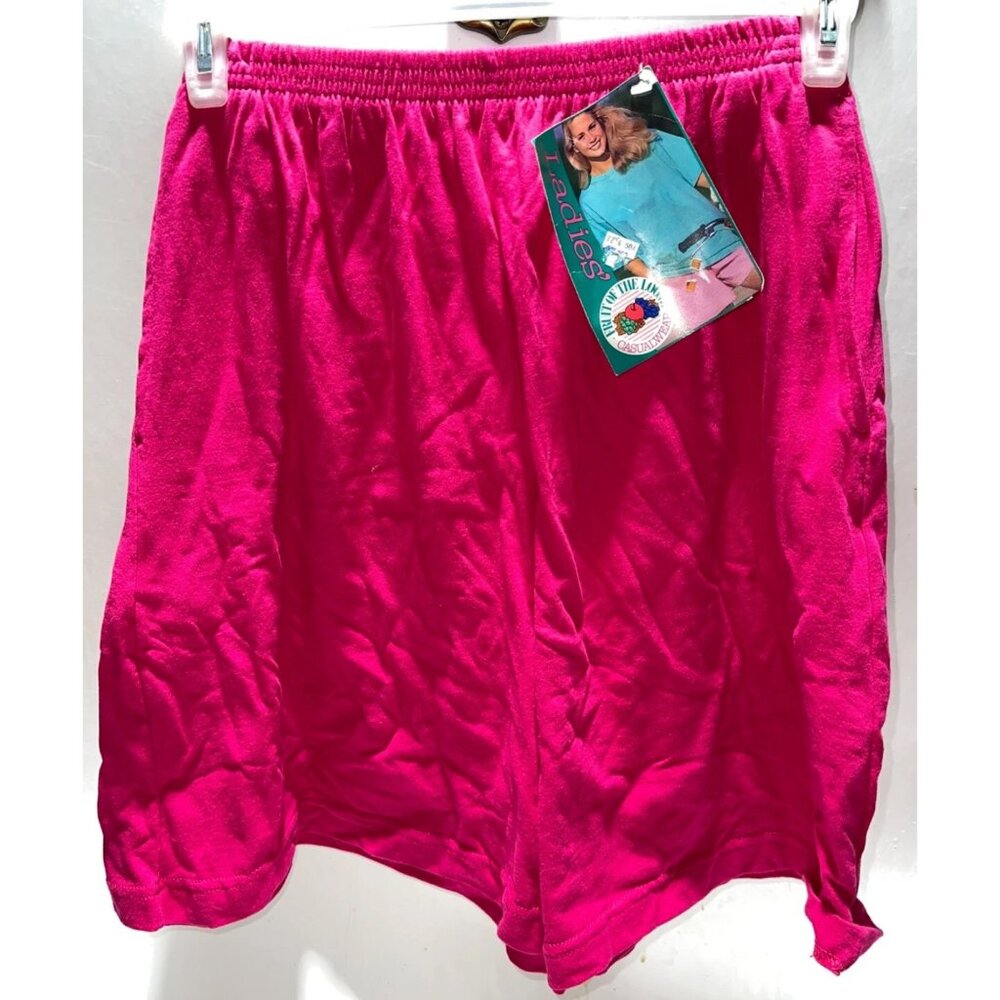 Vintage Fruit Of The Loom Shorts Cotton Casuals High Waist Small Pink